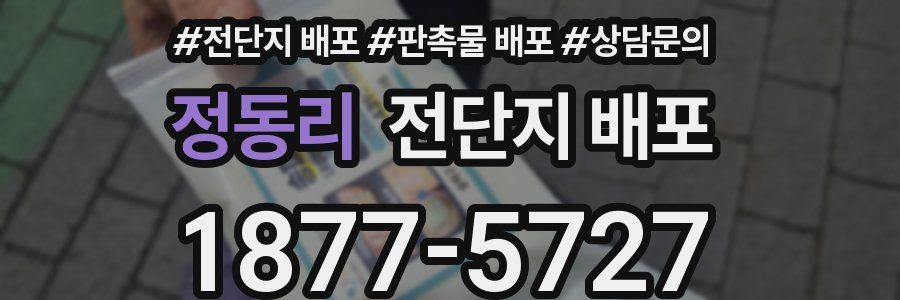 정동리 전단지 배포