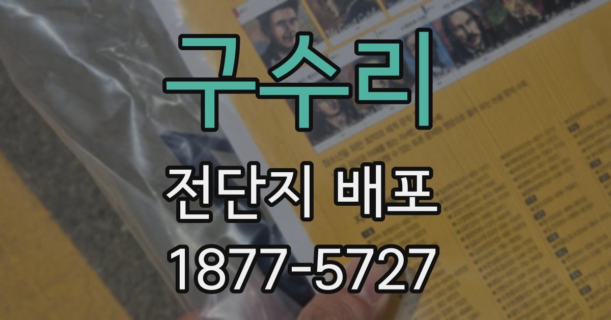 구수리 전단지 배포