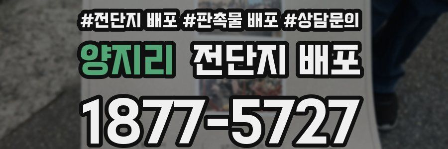 양지리 전단지 배포