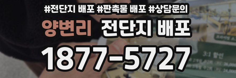양변리 전단지 배포