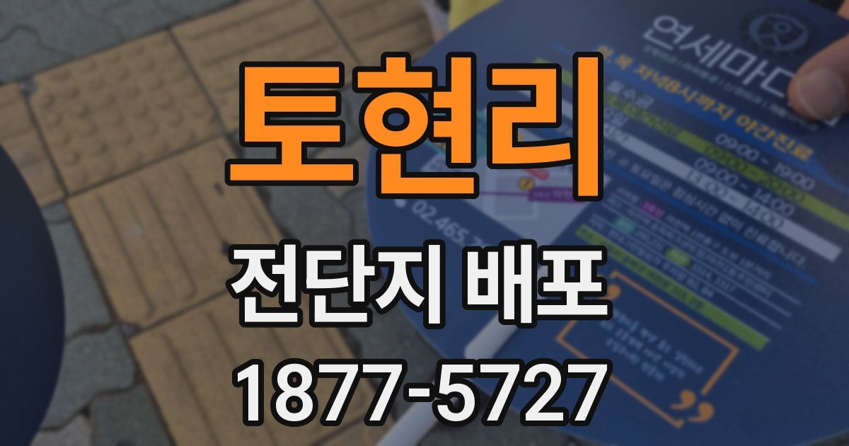 토현리 전단지 배포