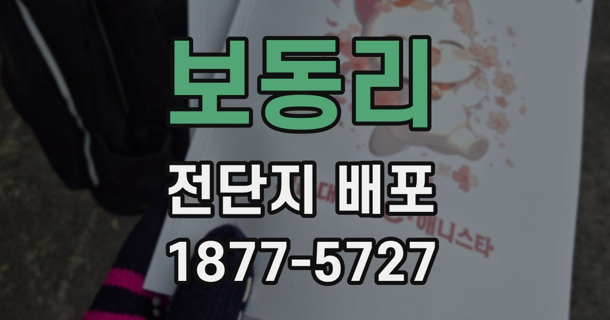 보동리 전단지 배포