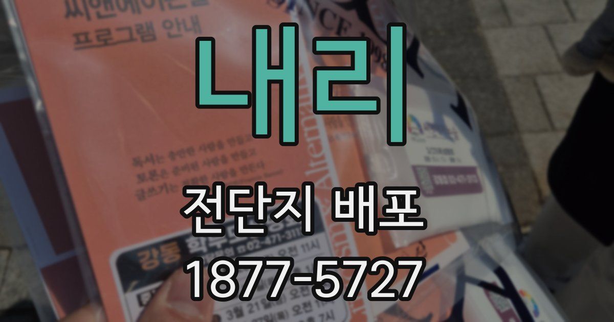 내리 전단지 배포