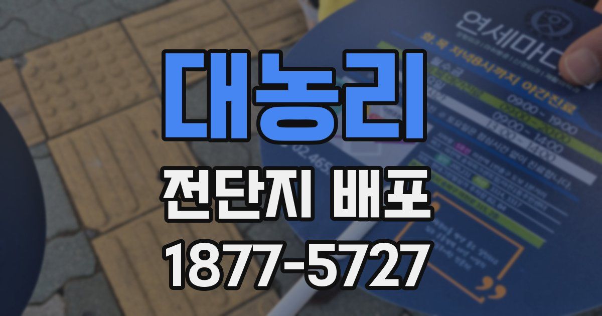 대농리 전단지 배포