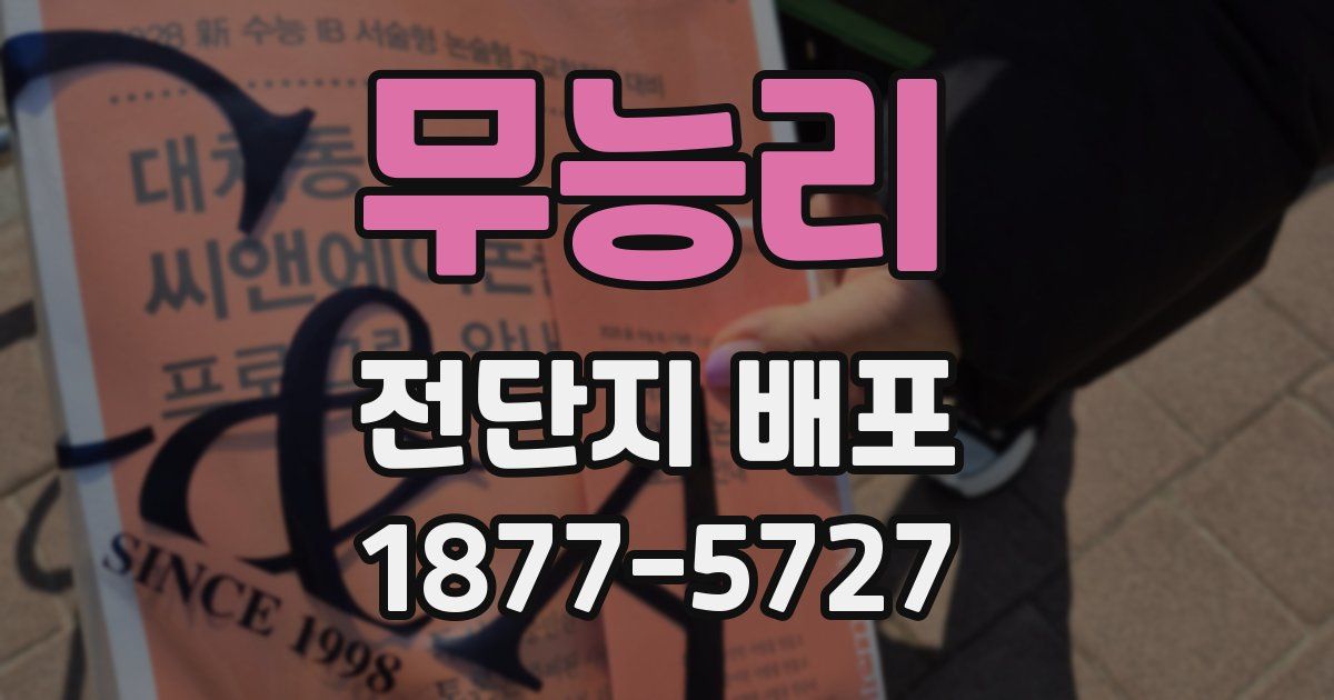 무능리 전단지 배포