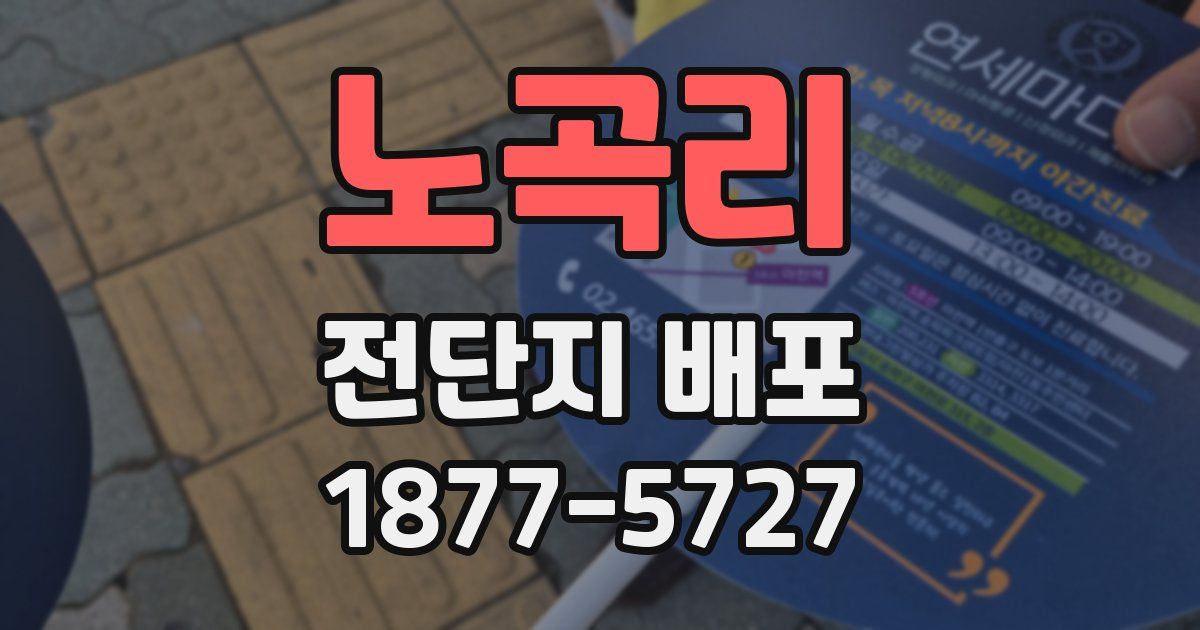 노곡리 전단지 배포