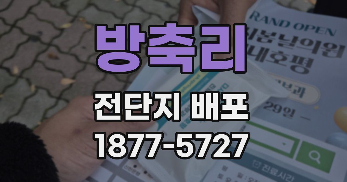 방축리 전단지 배포
