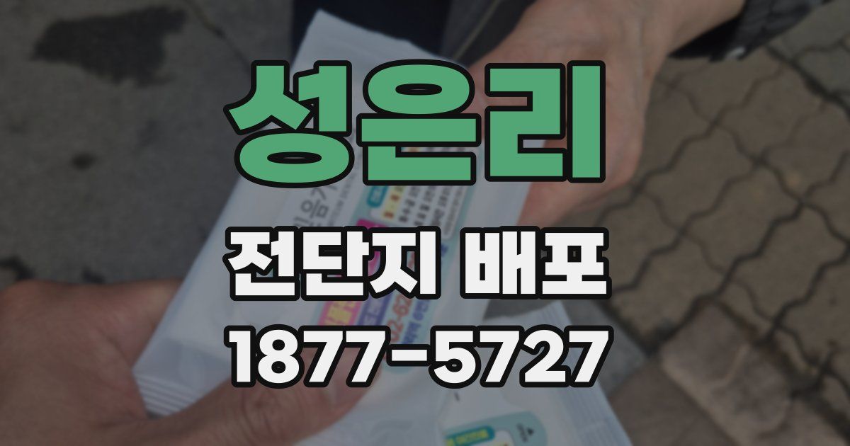 성은리 전단지 배포