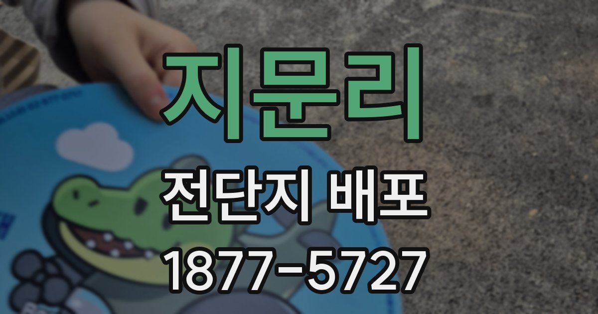 지문리 전단지 배포