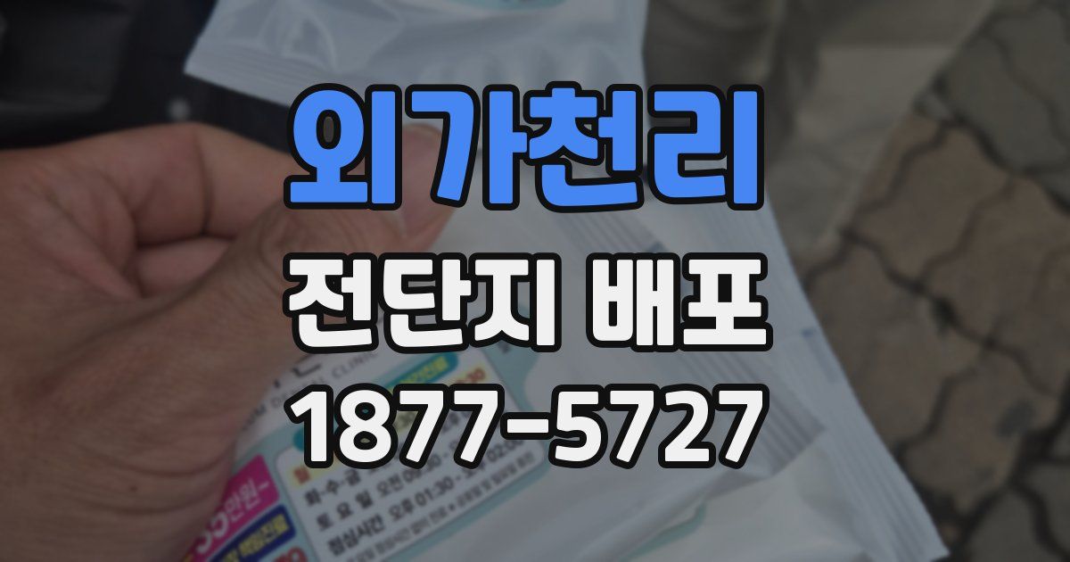 외가천리 전단지 배포