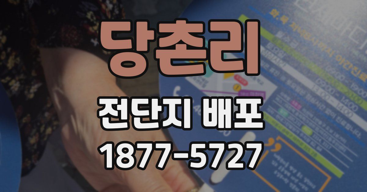 당촌리 전단지 배포