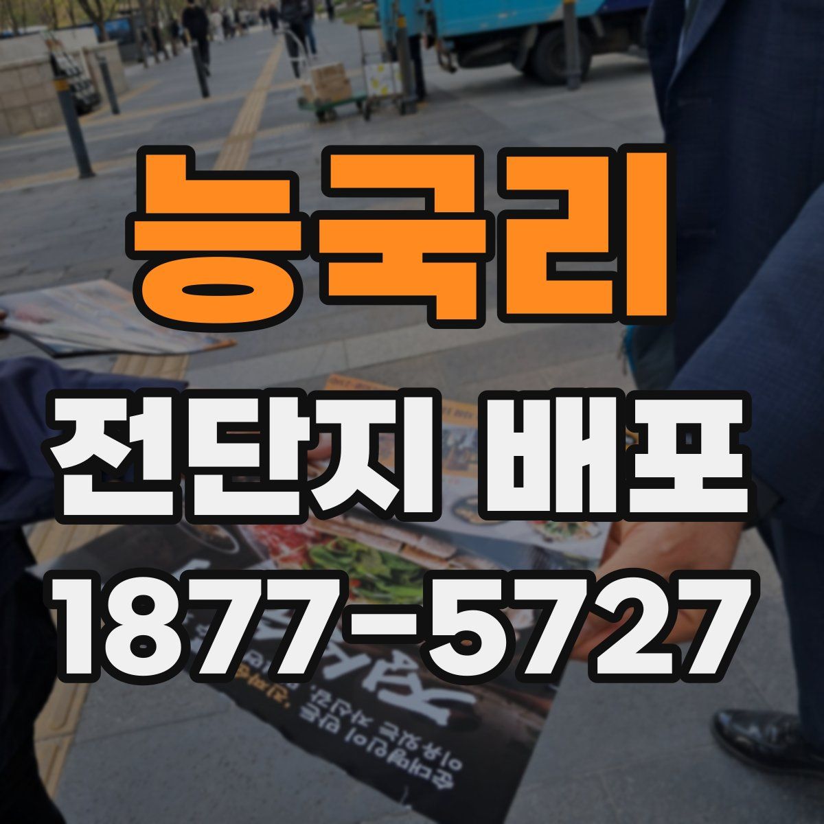 능국리 전단지 배포