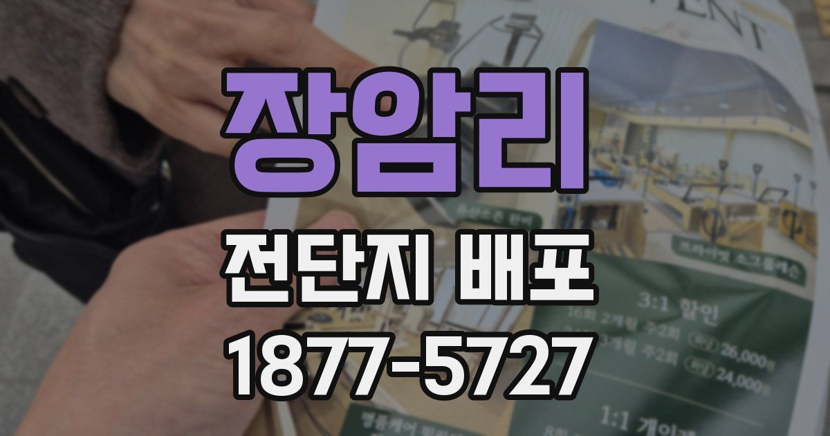 장암리 전단지 배포