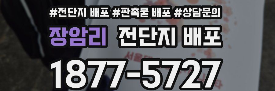 장암리 전단지 배포