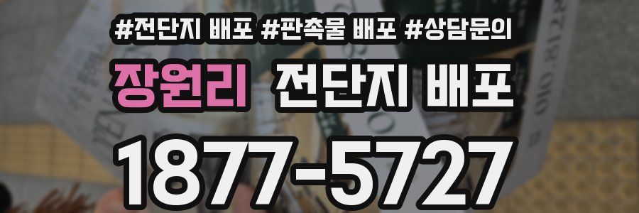장원리 전단지 배포