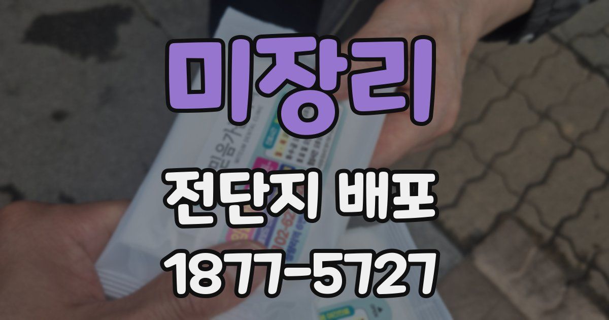 미장리 전단지 배포
