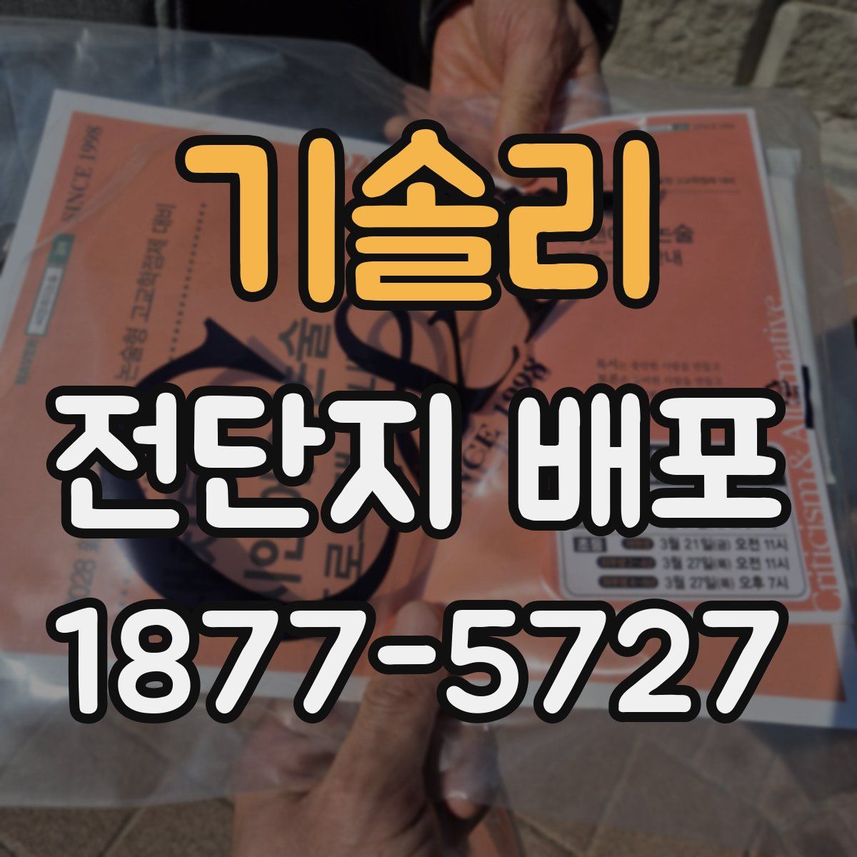 기솔리 전단지 배포