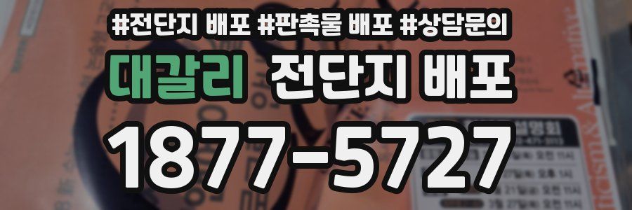 대갈리 전단지 배포