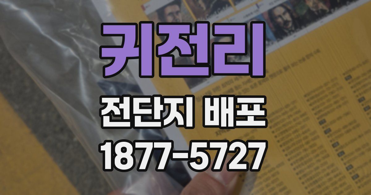 귀전리 전단지 배포