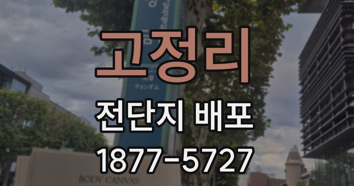 고정리 전단지 배포