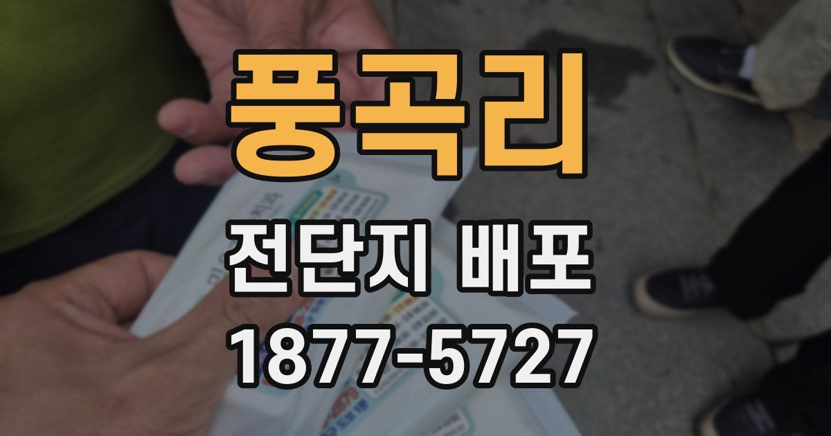 풍곡리 전단지 배포