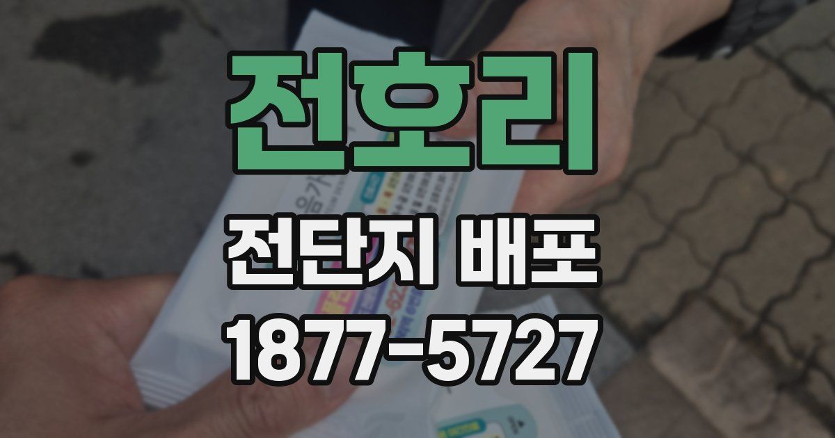 전호리 전단지 배포