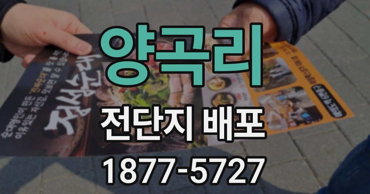 양곡리 전단지 배포