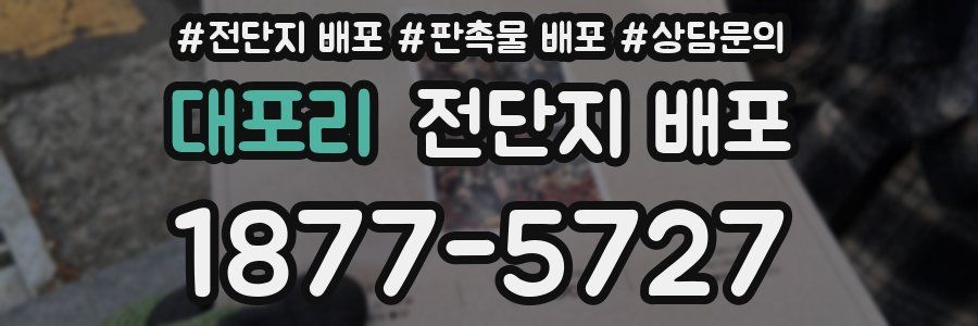 대포리 전단지 배포