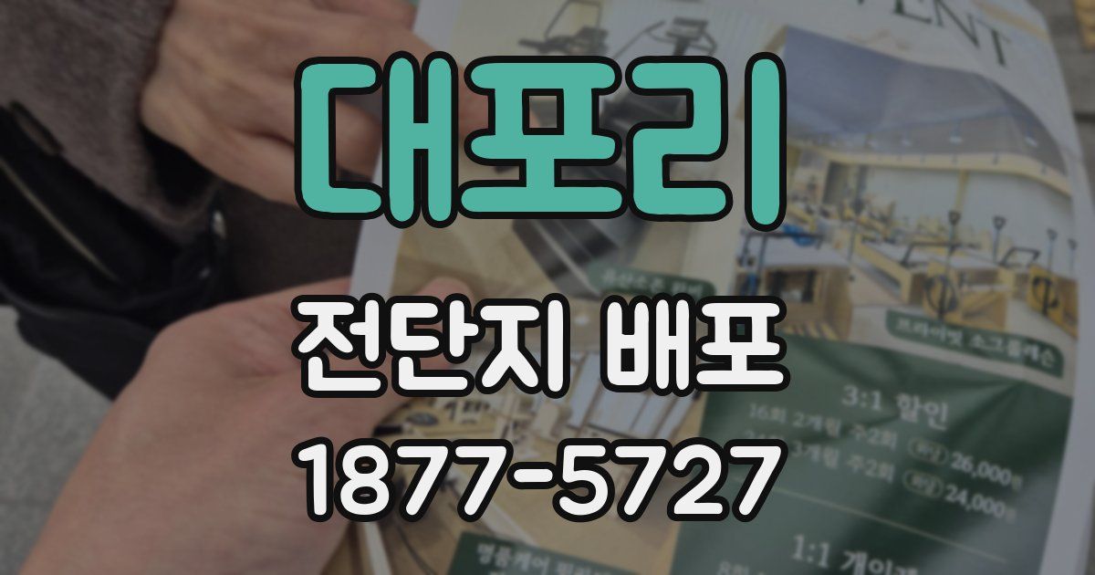 대포리 전단지 배포