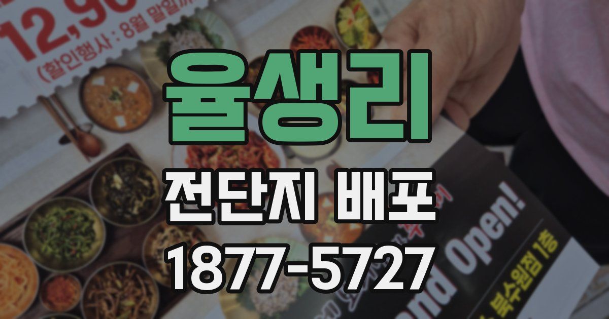율생리 전단지 배포