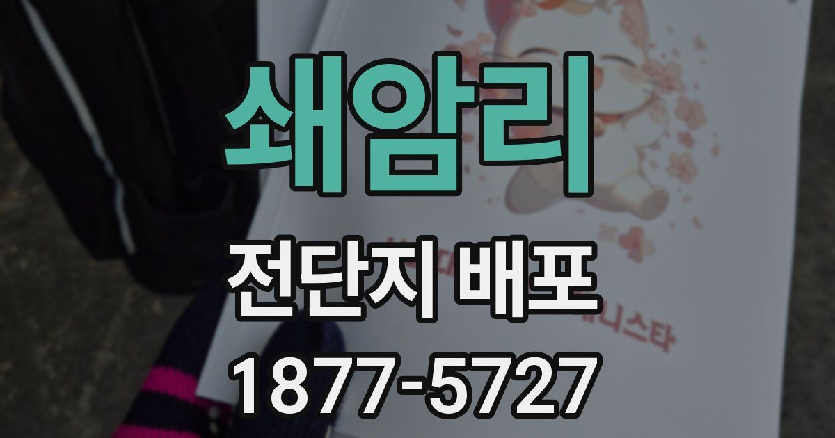쇄암리 전단지 배포