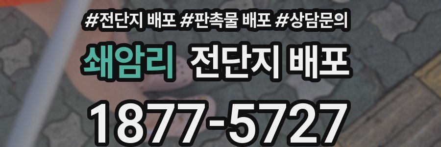 쇄암리 전단지 배포