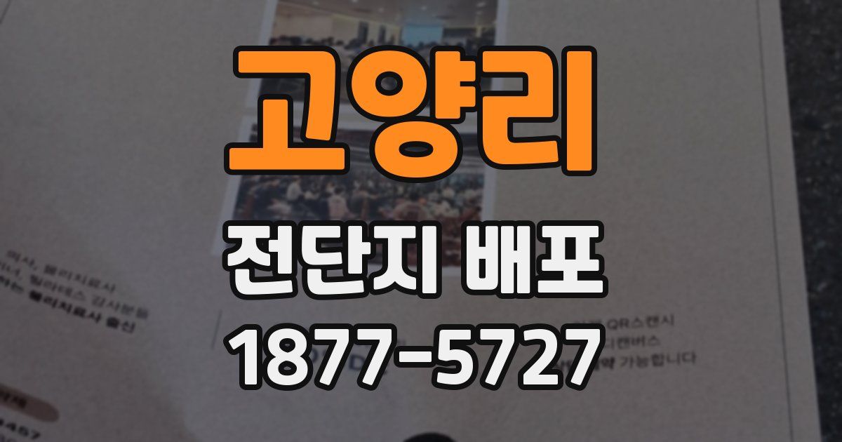 고양리 전단지 배포