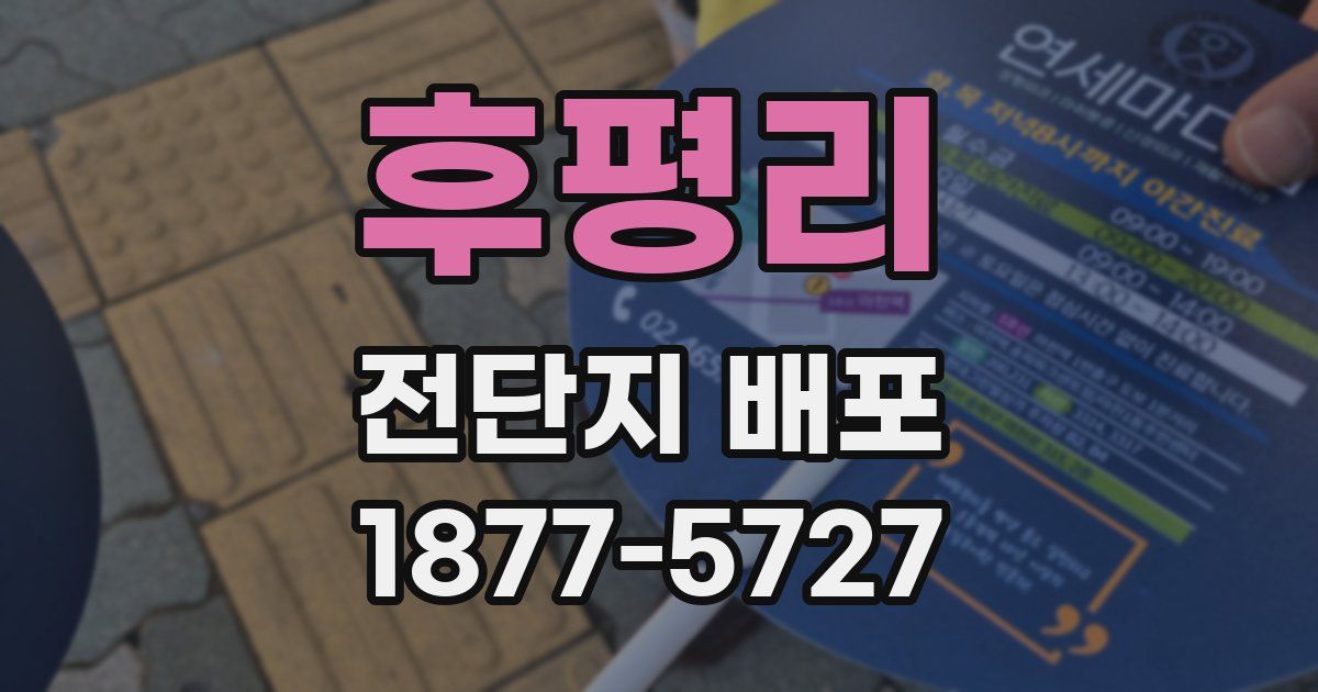 후평리 전단지 배포