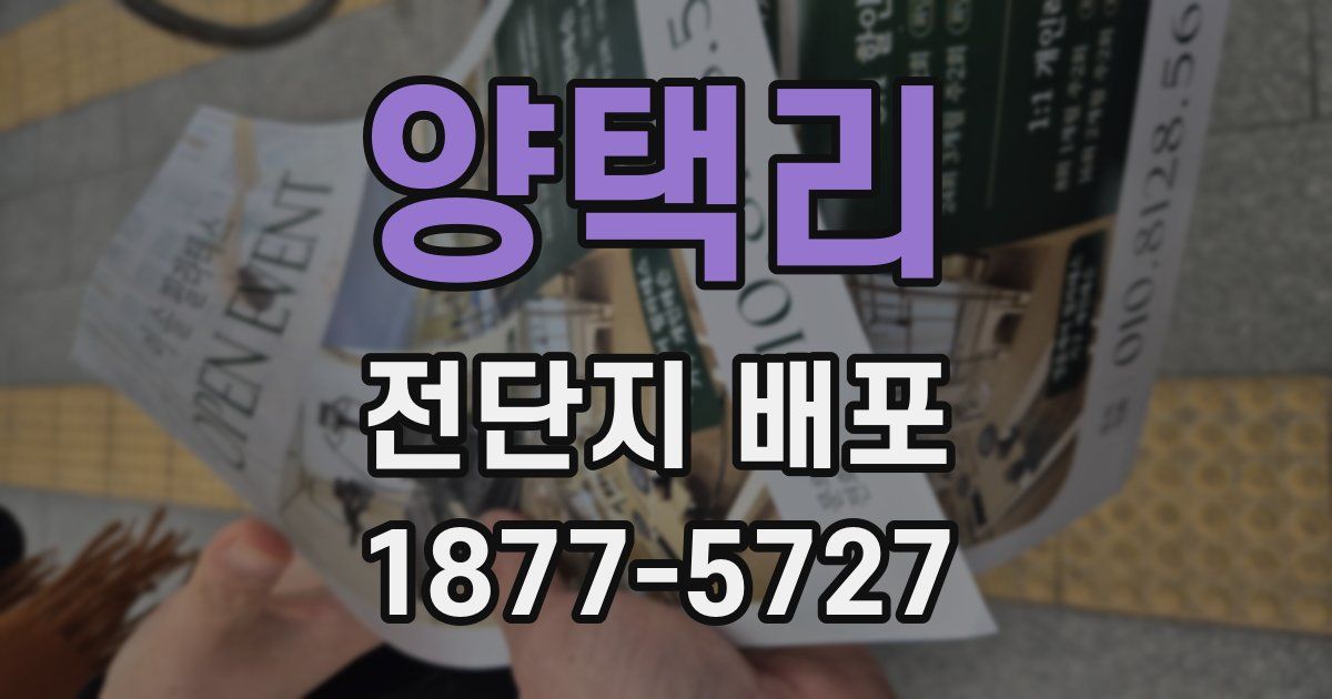 양택리 전단지 배포