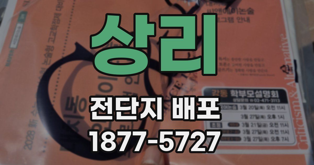 상리 전단지 배포