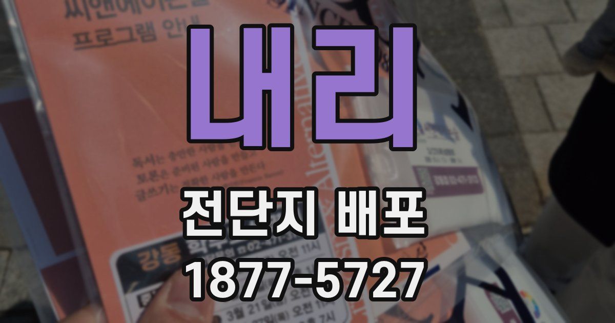 내리 전단지 배포