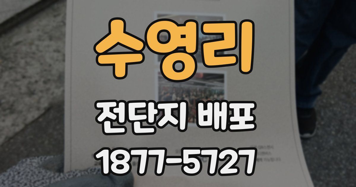 수영리 전단지 배포