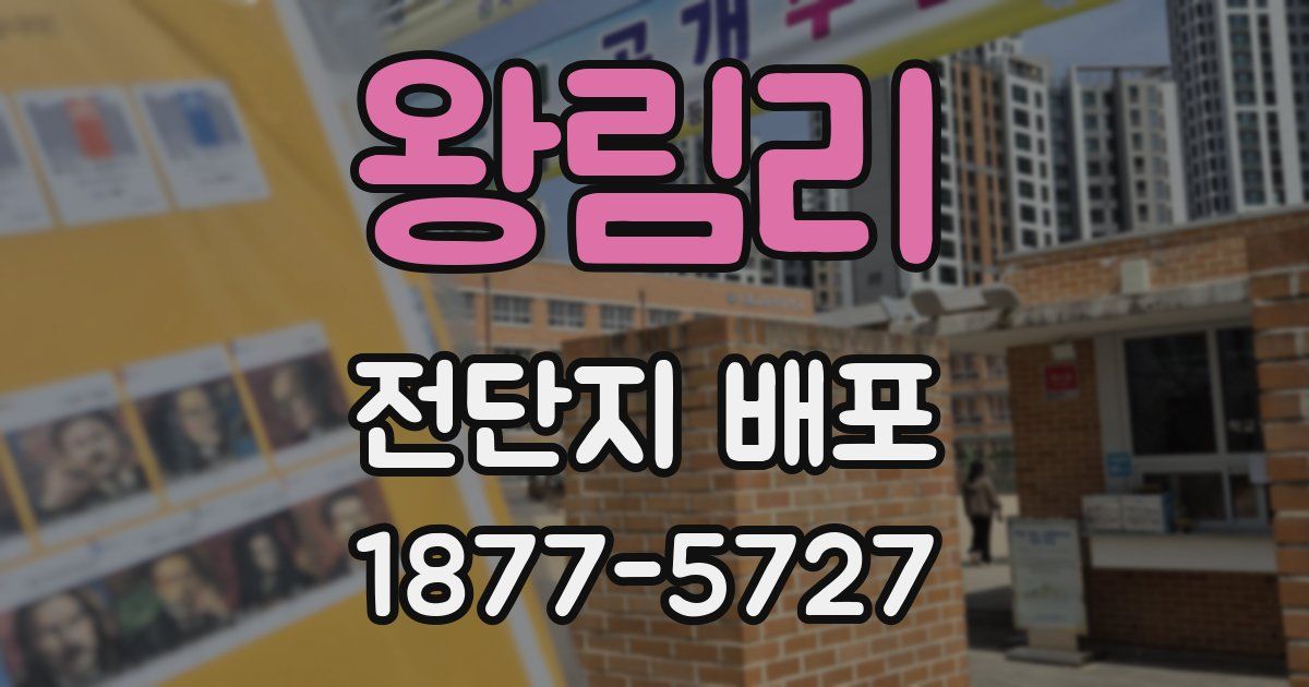 왕림리 전단지 배포
