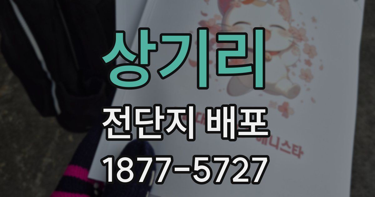 상기리 전단지 배포