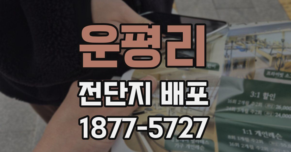 운평리 전단지 배포