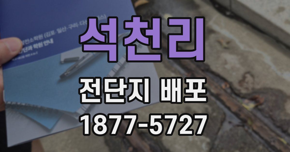 석천리 전단지 배포