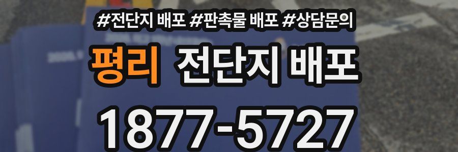 평리 전단지 배포
