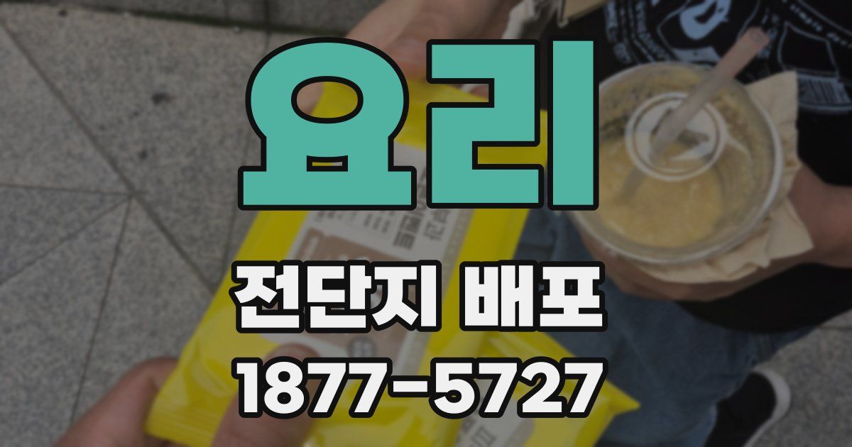 요리 전단지 배포