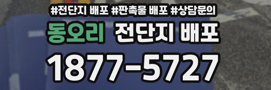 동오리 전단지 배포