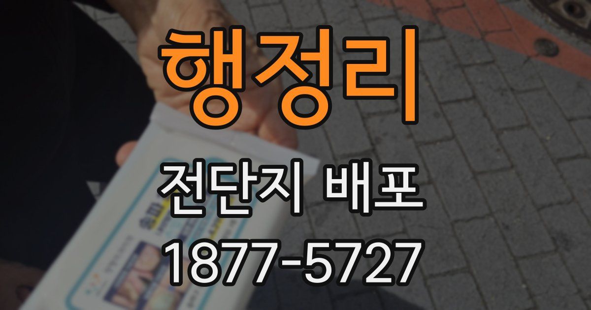 행정리 전단지 배포