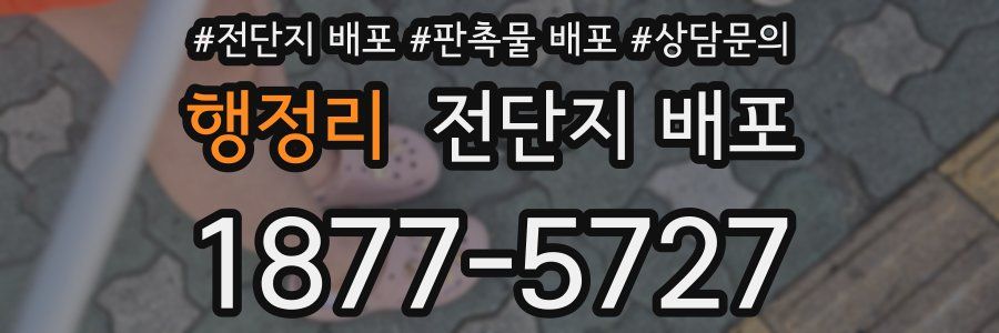 행정리 전단지 배포