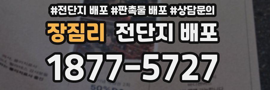 장짐리 전단지 배포