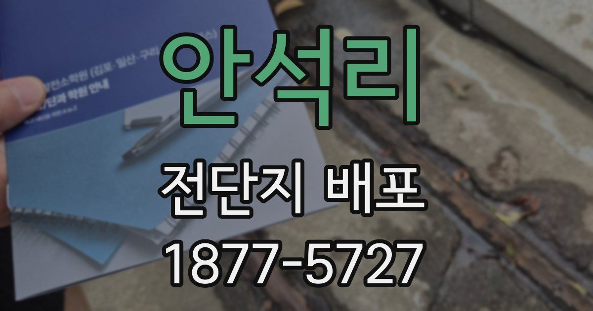 안석리 전단지 배포