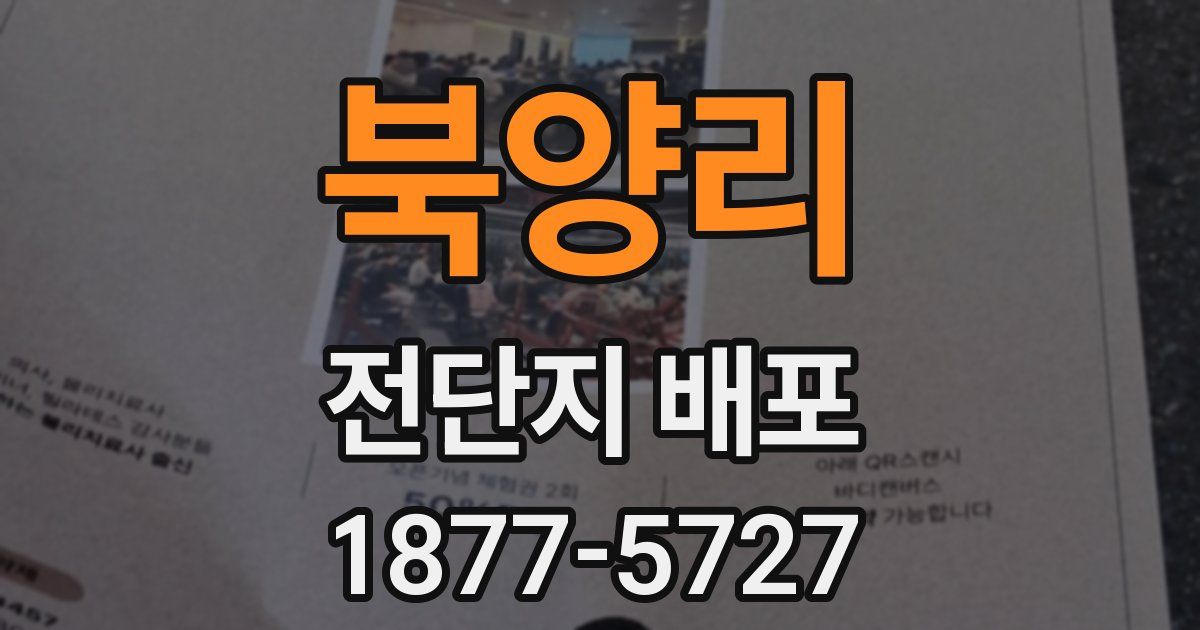 북양리 전단지 배포